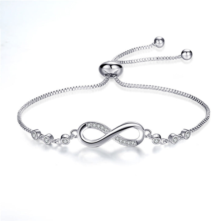 Adjustable Infinite Bracelet in Silver