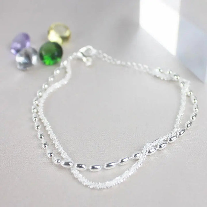 Zirconia Silver Bracelet