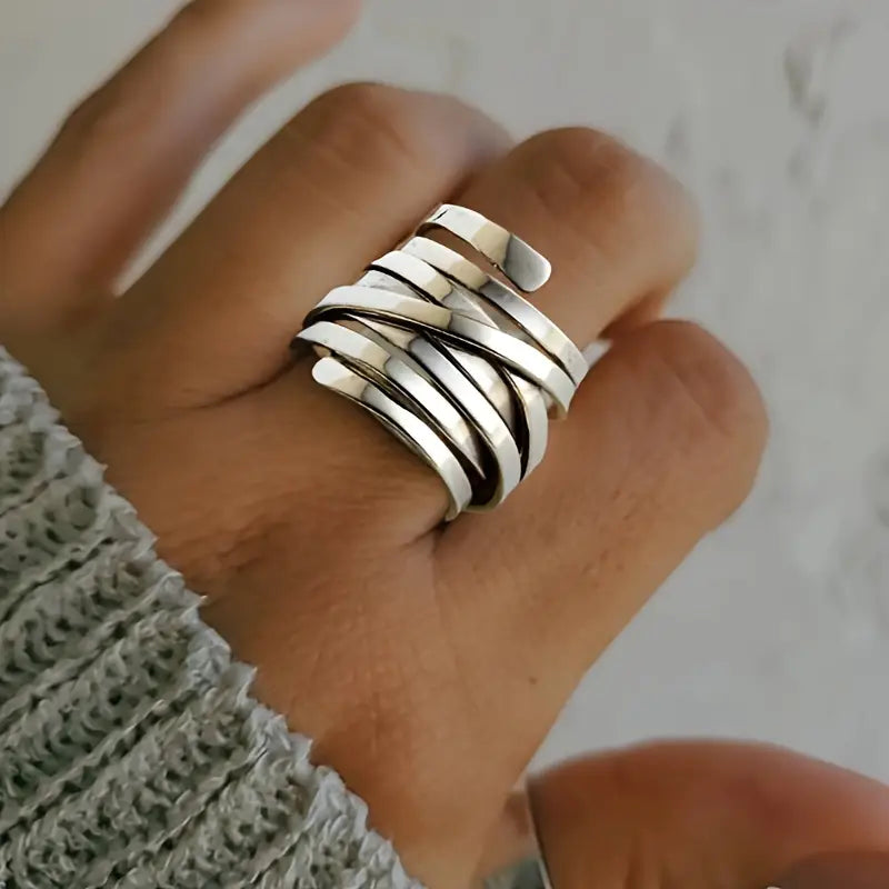 Bliss - Thick Vintage Silver Ring