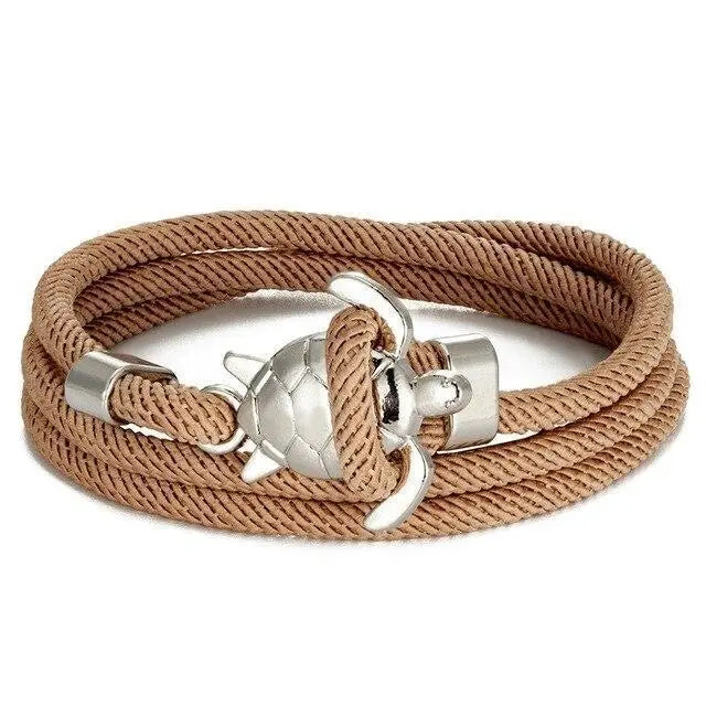 Leather Bracelet in the Shape of a Sea Turtle